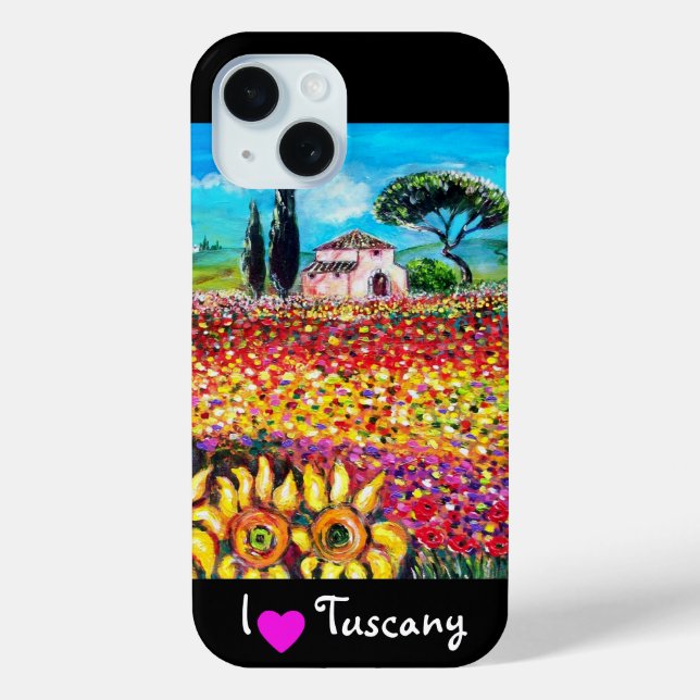 COQUES Case-Mate iPhone J'ADORE LA TUSCANIE / LES FLEUVES ET LES POPIES (Verso)