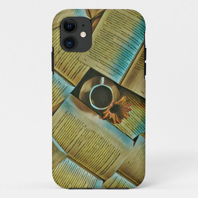Coques Case-Mate iPhone J'adore le café et les livres (Dos)