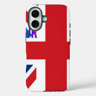 Coque Pour iPhone 16 J'adore le Royaume-Uni   Impression d'art Nuage Mo