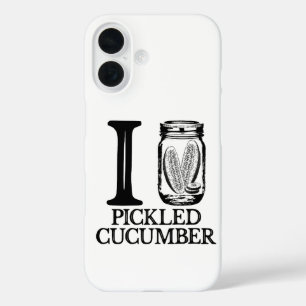 Coque Pour iPhone 16 J'adore les concombres marinés - Concombre mariné