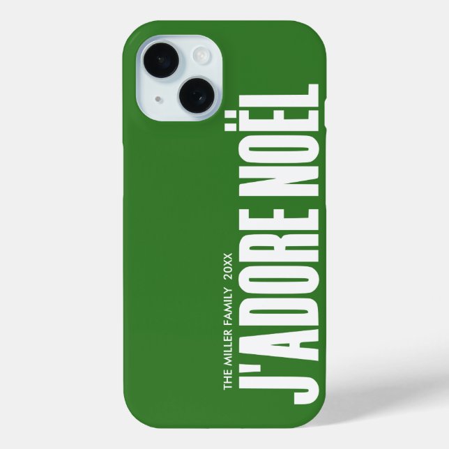 Coques Case-Mate iPhone J'adore Noël ! (Verso)