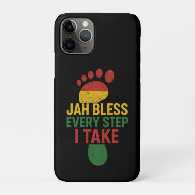 Coques Case-Mate iPhone Jah Bénisse Chaque Pas que je fais Rasta (Dos)