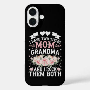 Coque Pour iPhone 16 J'ai Deux Titres Maman Et Mamie Cute Fête Des Mère