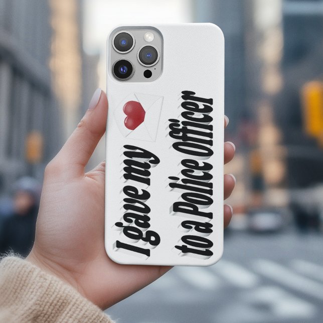 Coques Case-Mate iPhone J'ai donné mon cœur à un policier   (Créateur téléchargé)