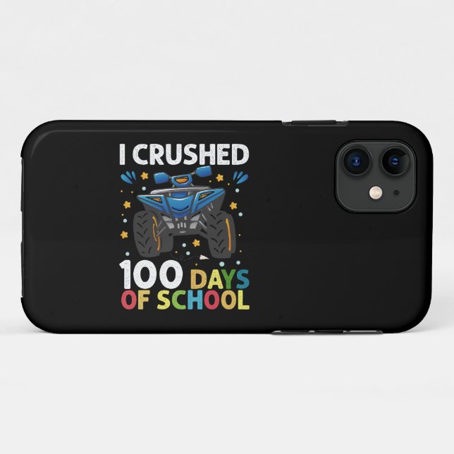 Coques Case-Mate iPhone J'ai écrasé 100 jours de l'école Monster Truck Boy (Dos (Horizontal))