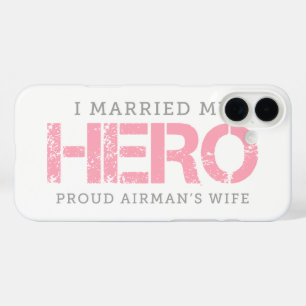 Coque Pour iPhone 16 Plus J'ai épousé mon héros - la femme d'Airman