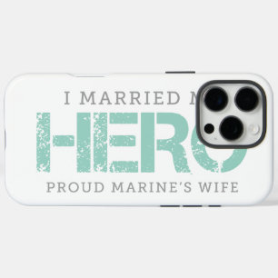 Coque iPhone 16 Pro Max J'ai épousé mon héros - la femme de Marine