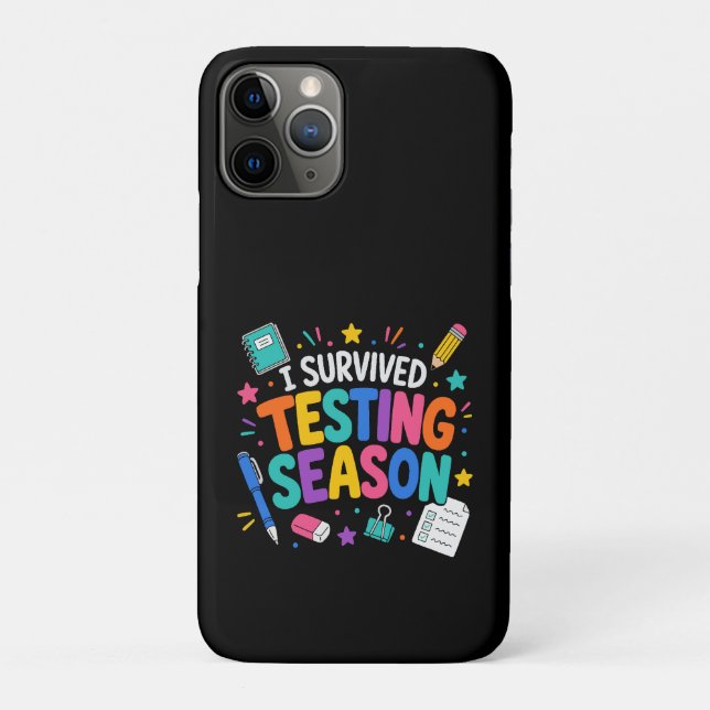 Coques Case-Mate iPhone J'ai survécu à la saison des tests Humour scolaire (Dos)