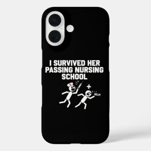 Coque Pour iPhone 16 J'ai survécu à son passage à l'école d'infirmières