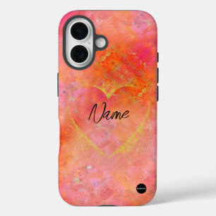 Coque Pour iPhone 16 J'ai téléphone Case Heart Mélange de couleurs de f