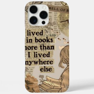Coque iPhone 16 Pro Max J'ai vécu dans les livres plus que je n'ai vécu ai