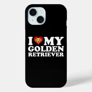 Coque Case-Mate iPhone J'aime (Cœur) Mon Golden Retriever