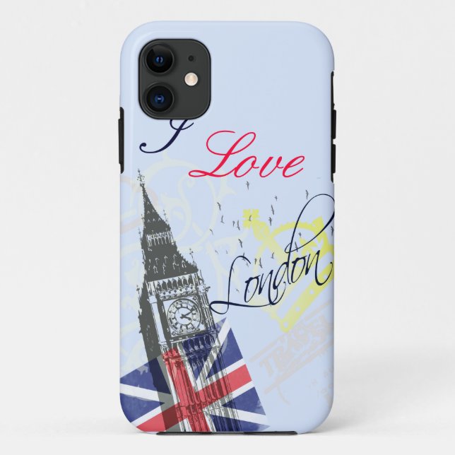 Coques Case-Mate iPhone J'aime des cas de Londres iPhone5 (Dos)