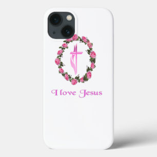 Etui iPhone 13 J'aime des cas de téléphone de Jésus