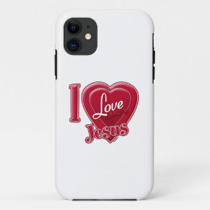 Case-Mate iPhone Case J'aime Jésus Coeur Rouge