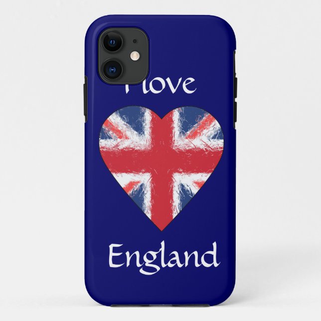 Coques Case-Mate iPhone J'aime l'Angleterre (Dos)