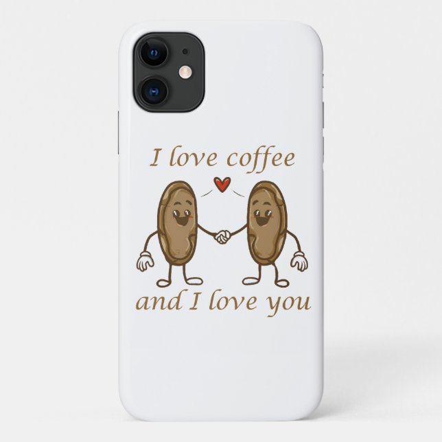Coques Case-Mate iPhone J'aime le café et je t'aime (Dos)