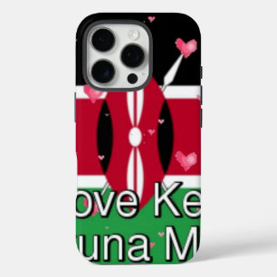 Coque iPhone 16 Pro J'aime ! Le Kenya Hakuna Matata
