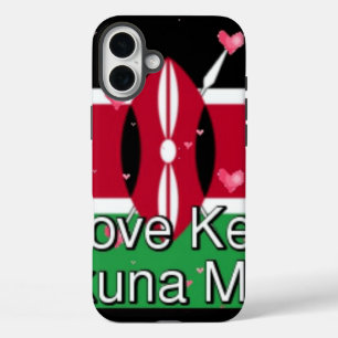 Coque Pour iPhone 16 Plus J'aime ! Le Kenya Hakuna Matata