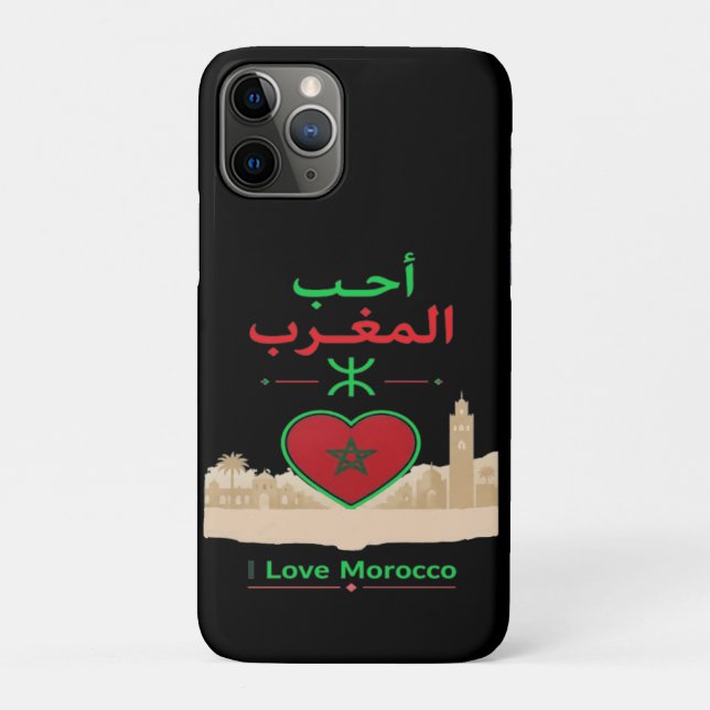 Coques Case-Mate iPhone J'aime le Maroc (Dos)
