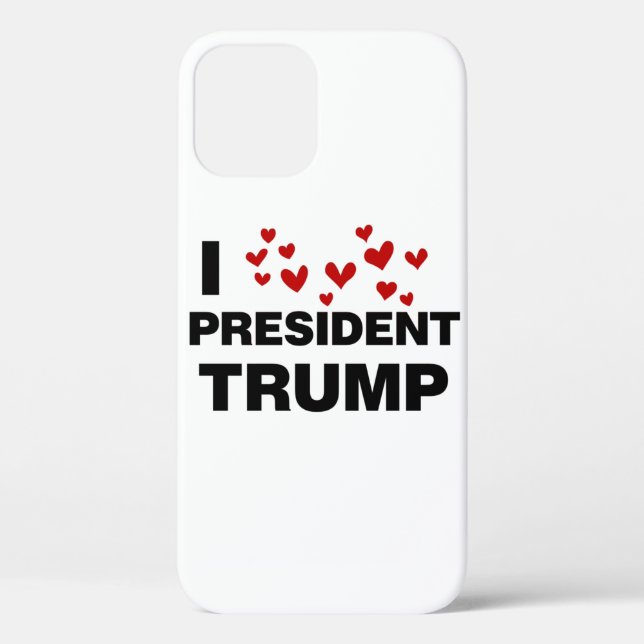 Coques Case-Mate iPhone J'aime le Président Trump Coeurs (Verso)