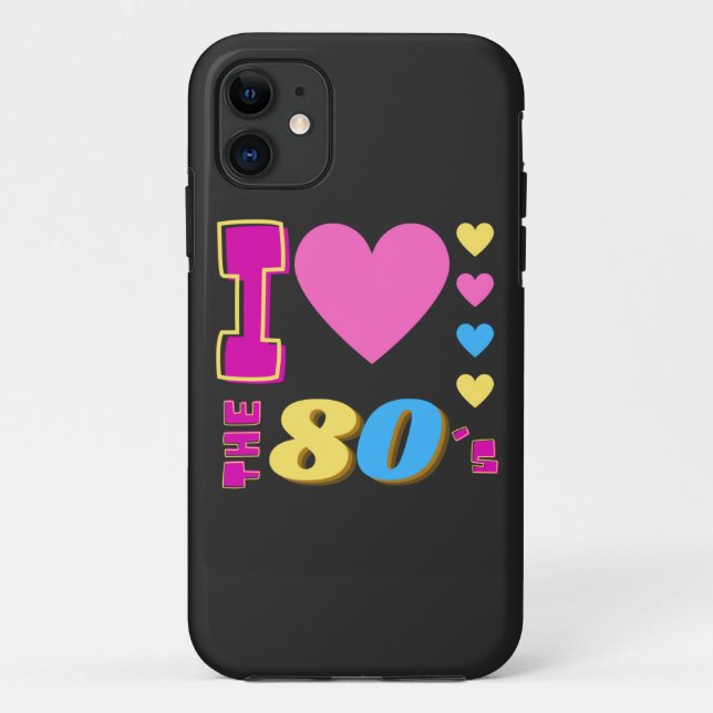 Coques Case-Mate iPhone J'Aime Les Années 80 (Dos)