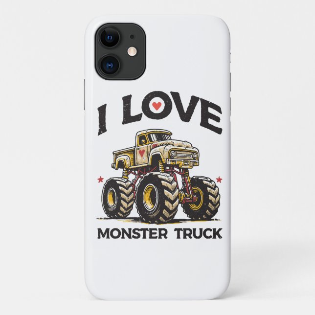 Coques Case-Mate iPhone J'aime les camions monstres (Dos)