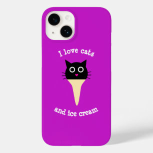 Coque Case-Mate iPhone J'aime les chats et la crème glacée Coque-Mate coq