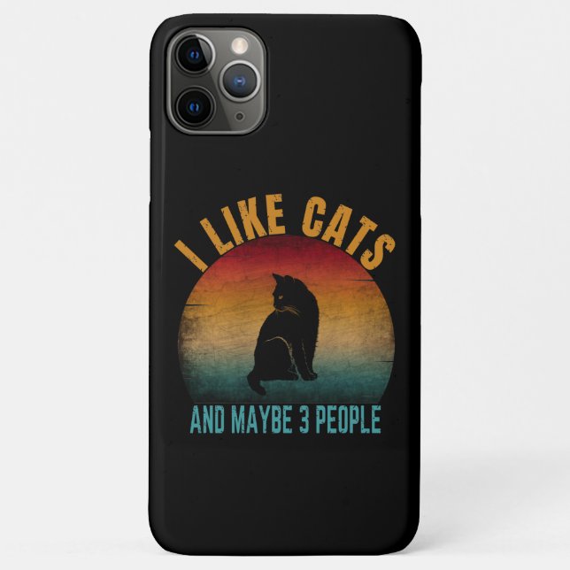 COQUES Case-Mate iPhone J'AIME LES CHATS ET PEUT-ÊTRE 3 PERSONNES (Dos)