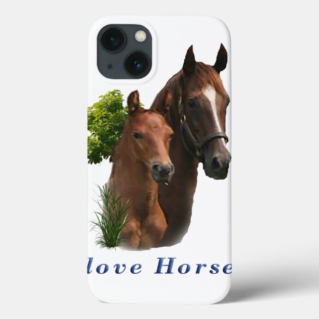 Coques Case-Mate iPhone J'aime les chevaux (Verso)