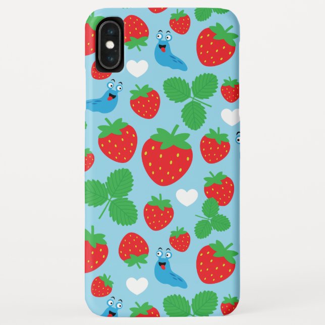 Coques Case-Mate iPhone J'aime les fraises Motif sans couture (Dos)