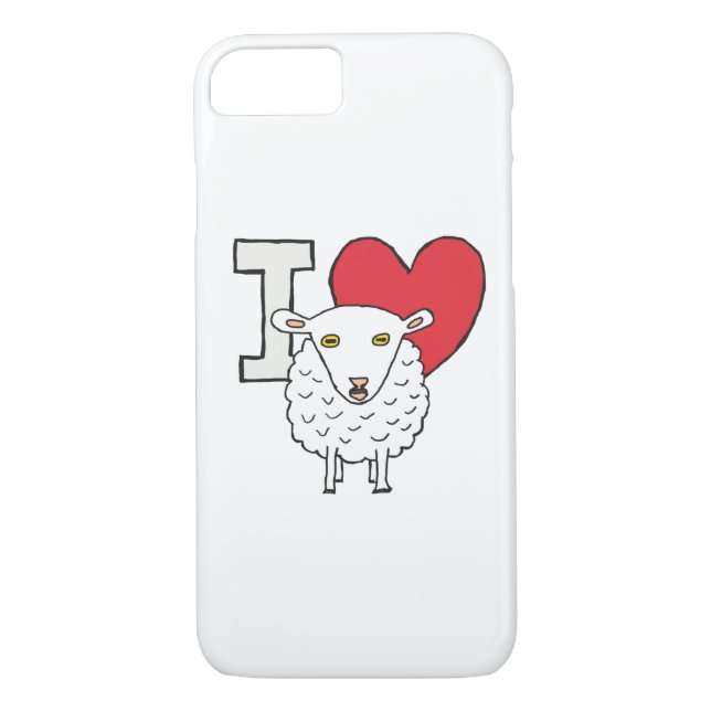 Coques Case-Mate iPhone J'aime les moutons (Dos)