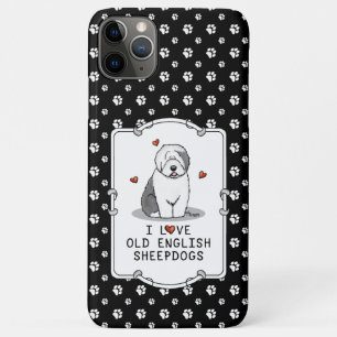 Case-Mate iPhone Case J'aime les vieux bergers anglais (Grey 1) mignonne