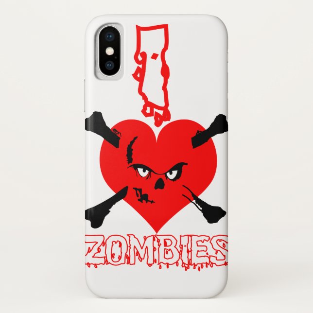 Coques Case-Mate iPhone J'aime les zombies (Dos)