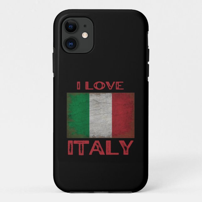COQUES Case-Mate iPhone J'AIME L'ITALIE, LE DRAPEAU ITALIEN (Dos)