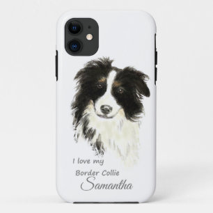 Case-Mate iPhone Case J'aime ma devis de chien de colle frontière Nom pe