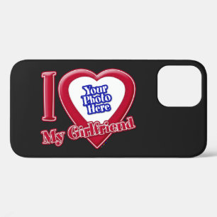 Case-Mate iPhone Case J'aime ma petite amie Photo Cœur rouge Noir