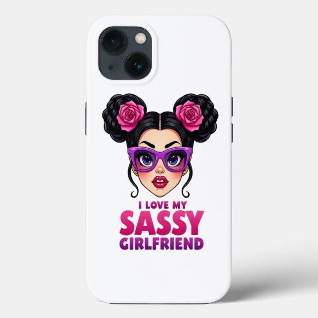 Coques Case-Mate iPhone J'Aime Ma Petite Amie Sassy Conception De Téléphon (Verso)