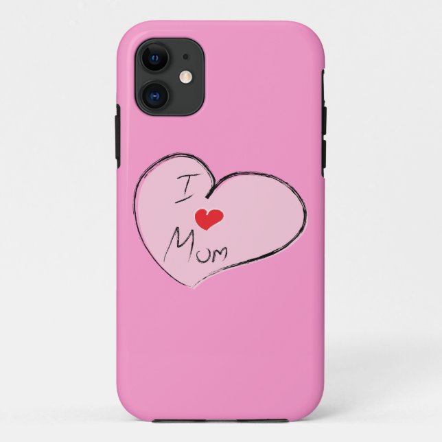 Coques Case-Mate iPhone J'aime maman (Dos)
