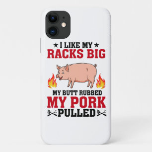Case-Mate iPhone Case J'aime Mes Râteliers Gros BBQ, Citation Porc Fessi