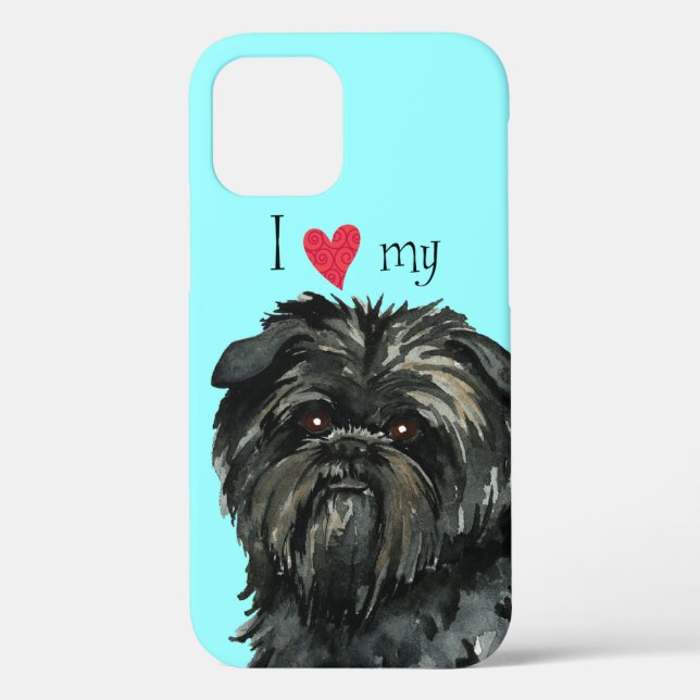 Coques Case-Mate iPhone J'aime mon Affenpinscher (Verso)