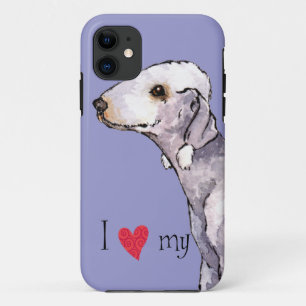 Coque Case-Mate iPhone J'aime mon Bedlington Terrier