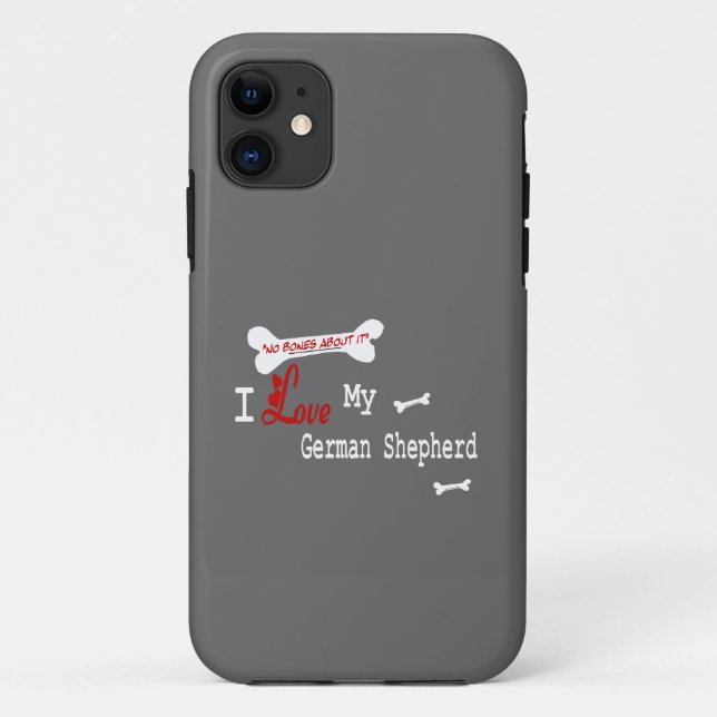 Coques Case-Mate iPhone J'Aime Mon Berger Allemand (Dos)