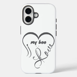 Coque Pour iPhone 16 J'aime mon Boo • Pour toujours et à jamais ^_^