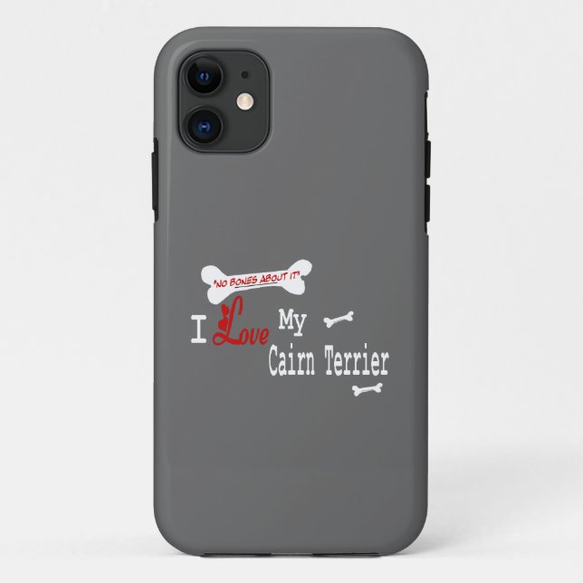 Coques Case-Mate iPhone J'Aime Mon Cairn Terrier (Dos)
