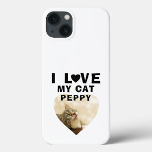 Case-Mate iPhone Case J'aime mon chat Heart Nom du chat Photo