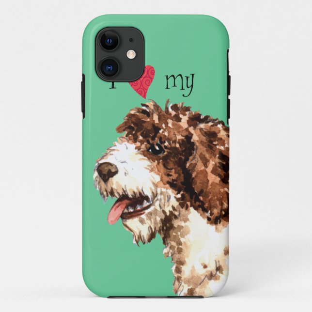 Coques Case-Mate iPhone J'aime mon chien d'eau espagnol (Dos)