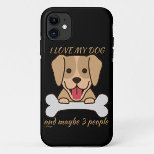Case-Mate iPhone Case J'AIME MON CHIEN ET PEUT-ÊTRE 3 PERSONNES mignonn