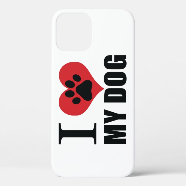 Coques Case-Mate iPhone J'aime mon chien jeter l'oreiller (Verso)