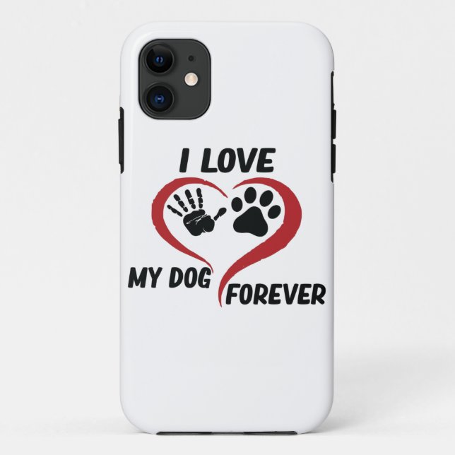 Coques Case-Mate iPhone J'aime mon chien jeter l'oreiller (Dos)